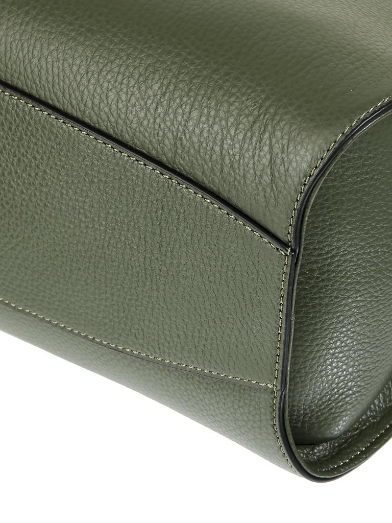 COCCINELLE | Ledertasche - Henkeltasche "Concrete" | grün