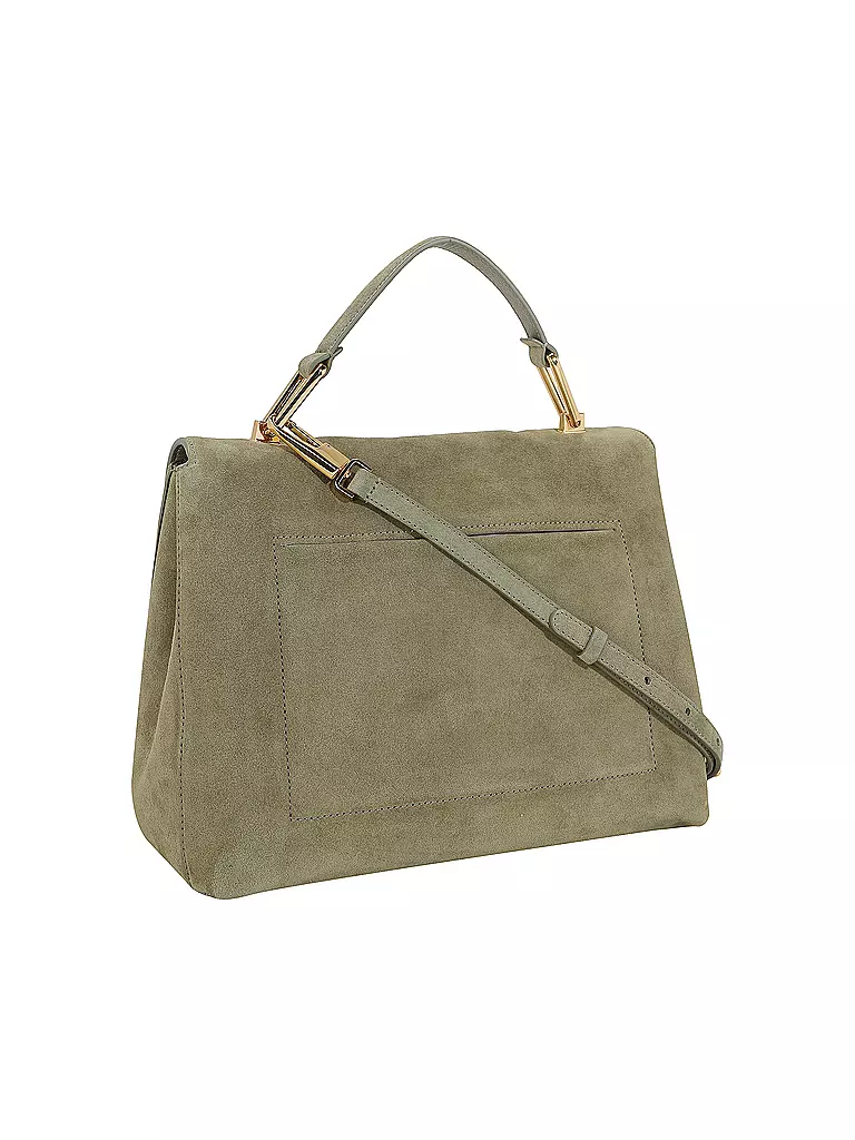 COCCINELLE | Ledertasche - Henkeltasche LIYA  SUEDE | Olive