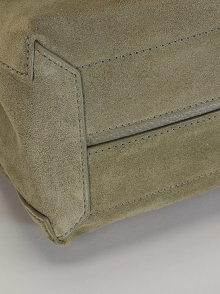 COCCINELLE | Ledertasche - Henkeltasche LIYA  SUEDE | Olive