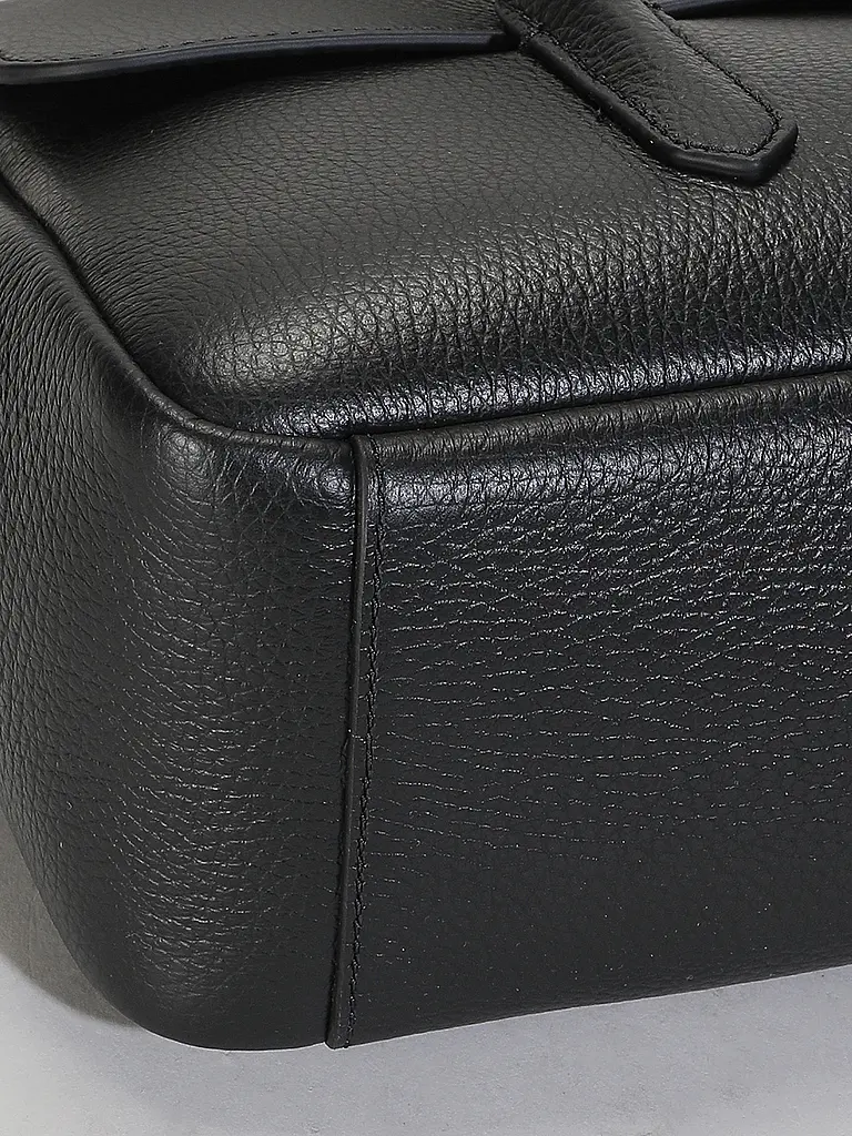COCCINELLE | Ledertasche - Schultertasche C-ME LOCK | Schwarz