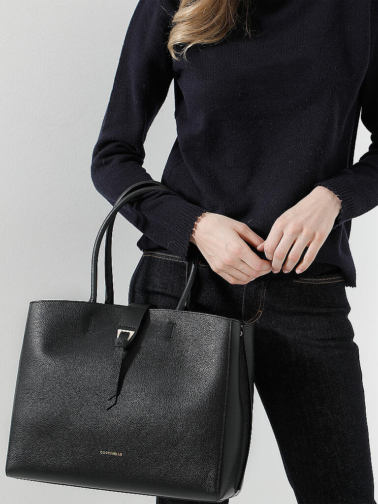 COCCINELLE | Ledertasche - Shopper " Alba " | schwarz