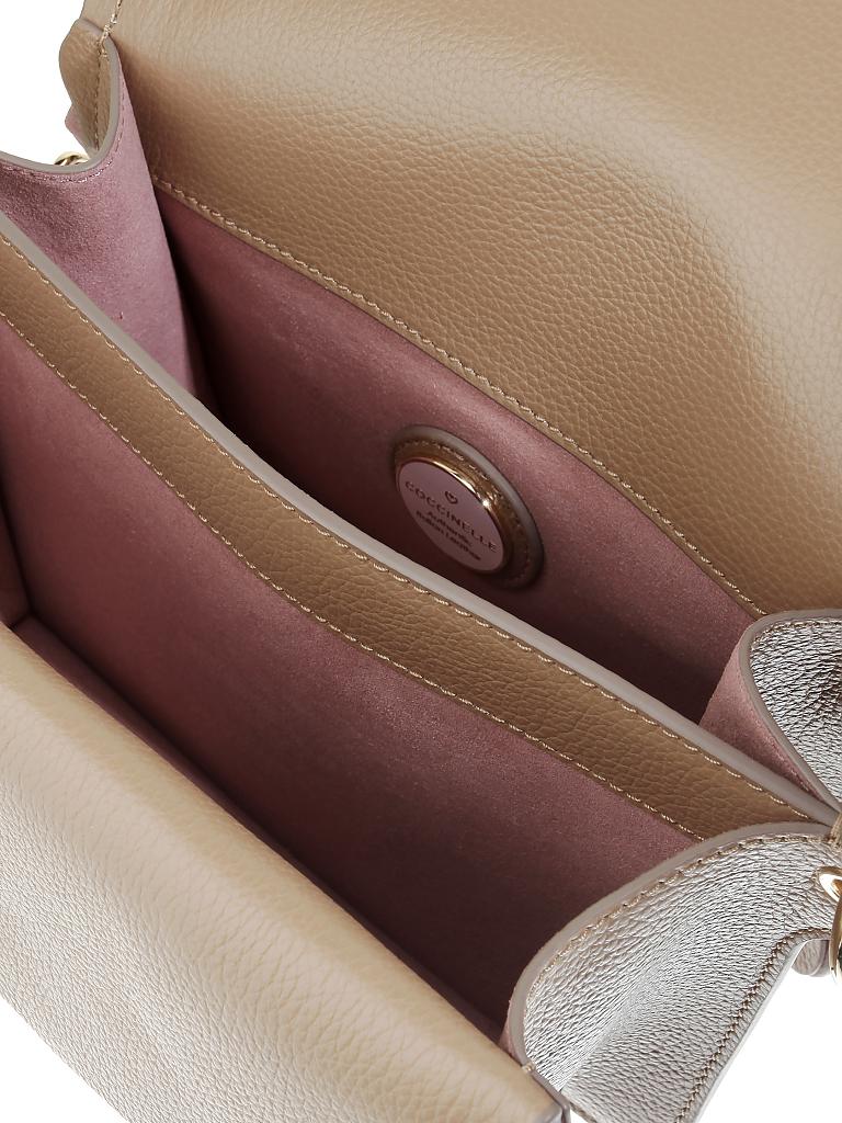 COCCINELLE | Ledertasche - Umhängetasche "Ambrine Merletto" | beige