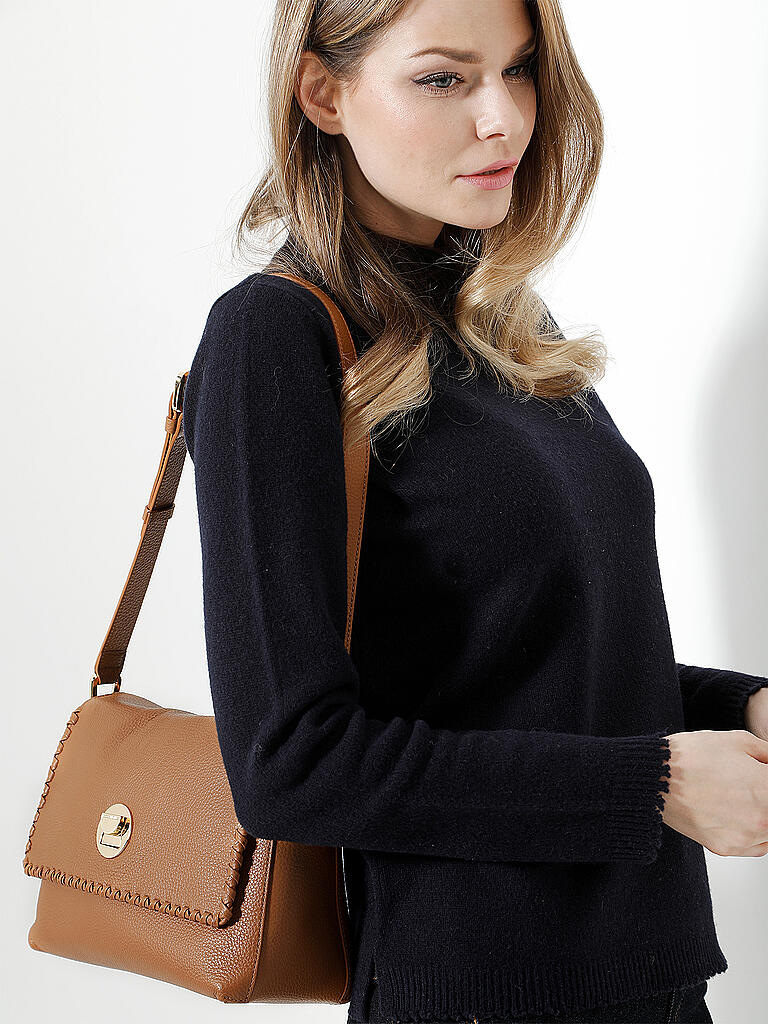 COCCINELLE | Ledertasche - Umhängetasche | Camel