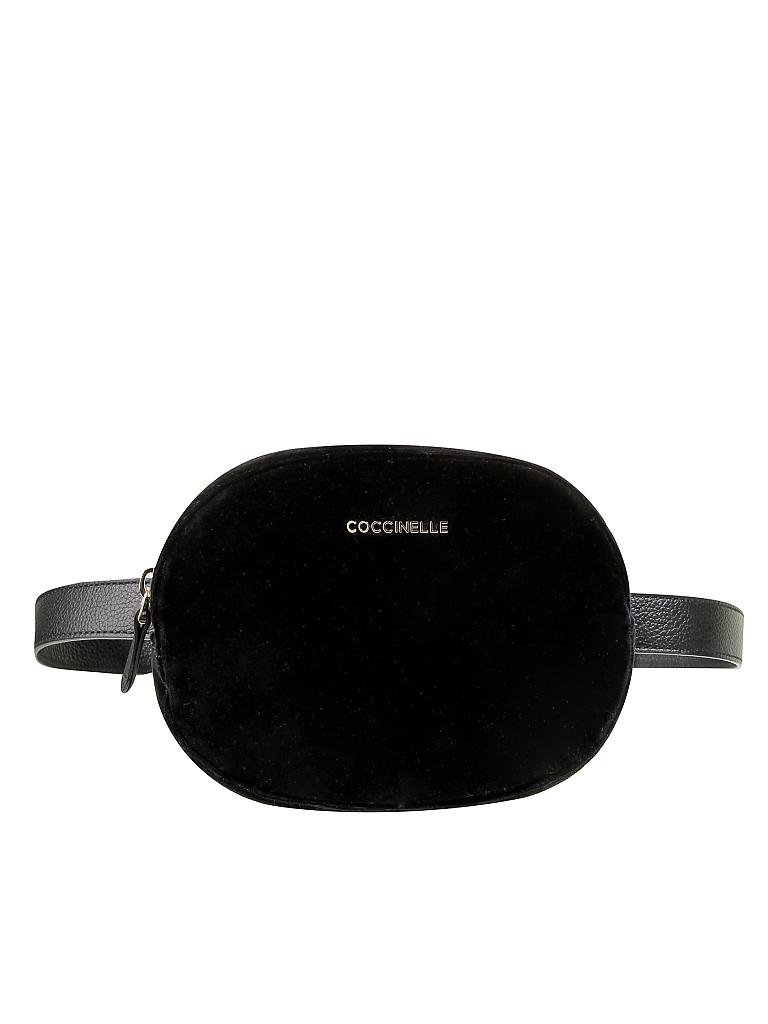 COCCINELLE | Samt-Gürteltasche - Bauchtasche | schwarz