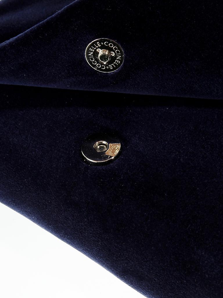 COCCINELLE | Samttasche - Clutch "Silbilla" | blau