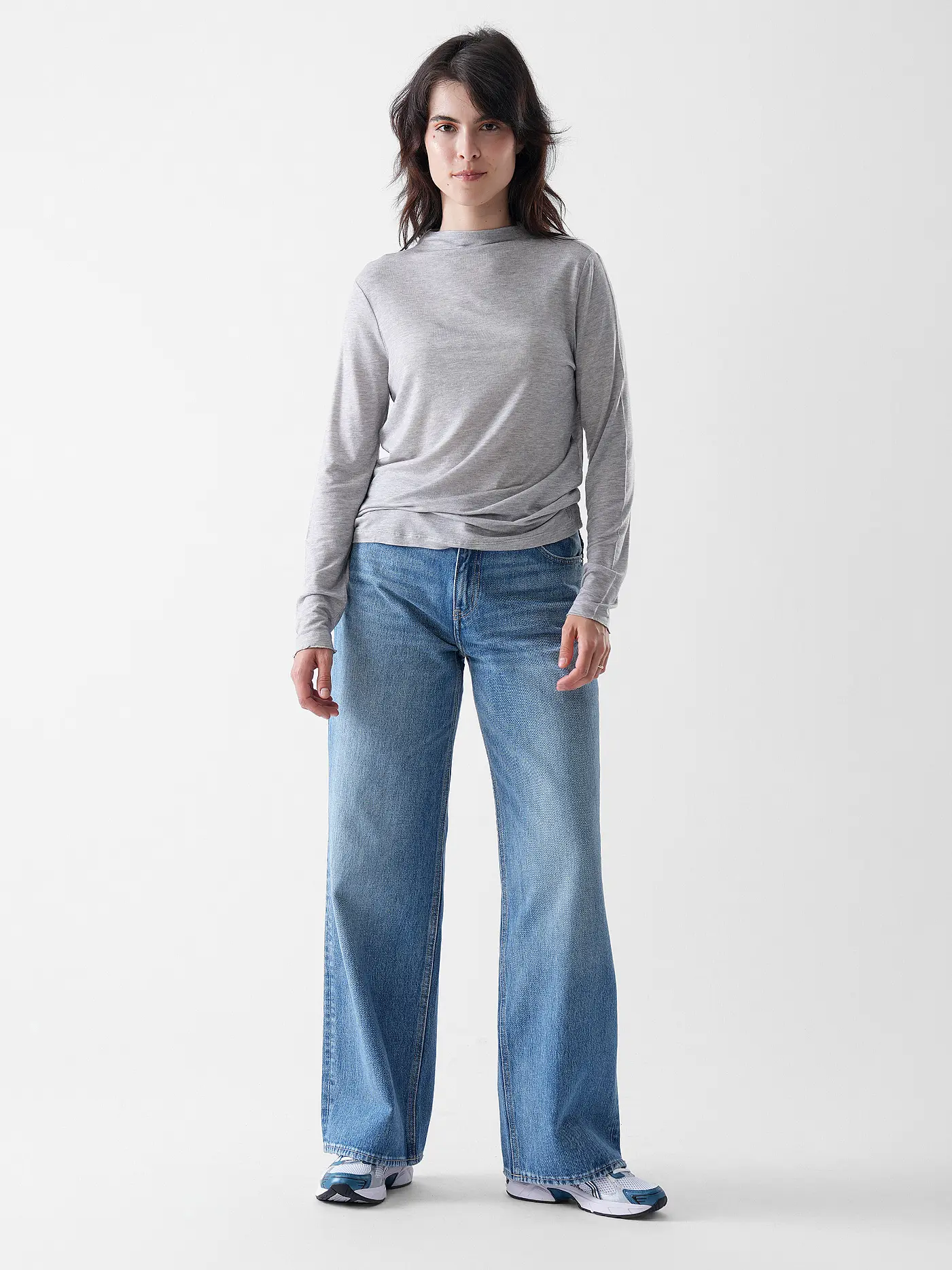 COMMA IDENTITY | Langarmshirt | grau