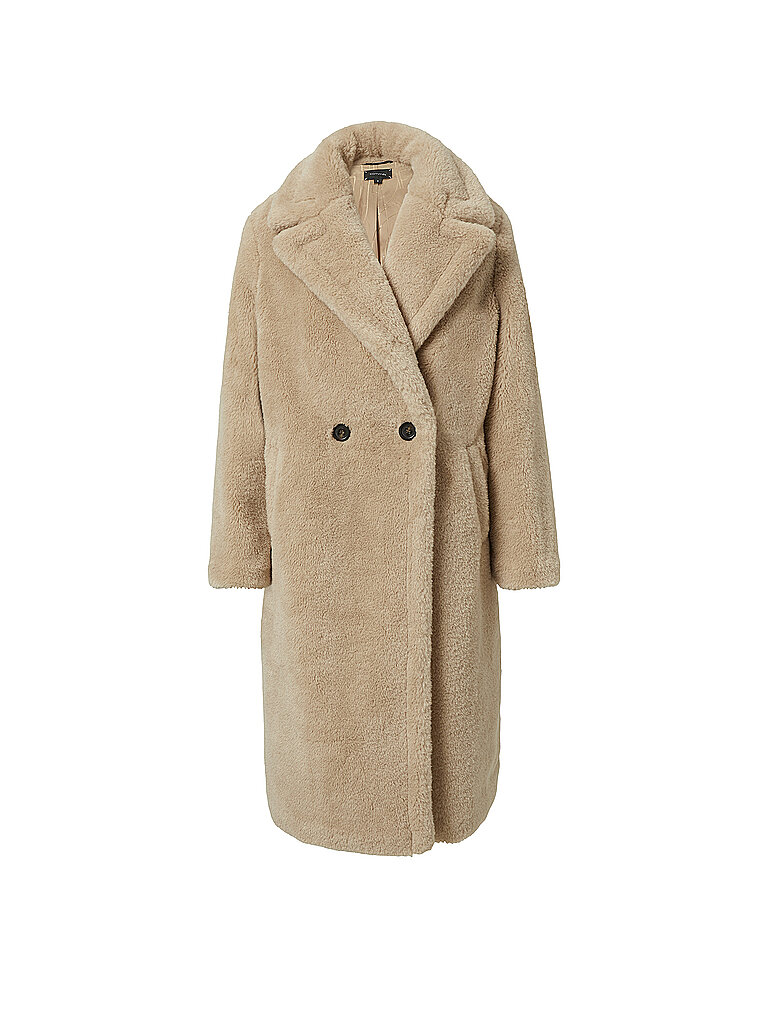 Comma Mantel In Felloptik Camel | M