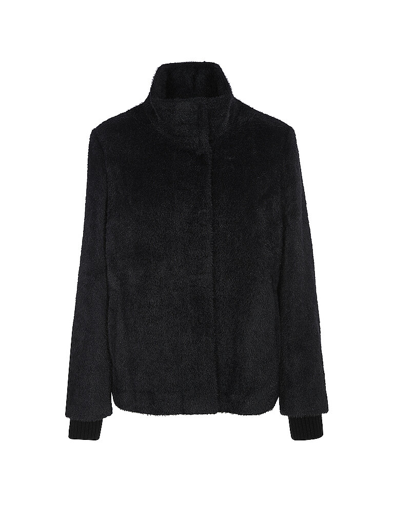 Jacke in Felloptik schwarz 40 damen