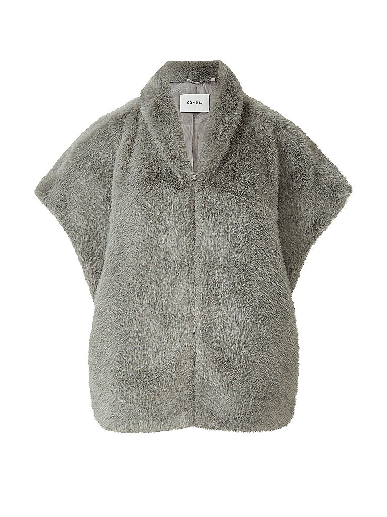 Gilet in Felloptik grau XS damen