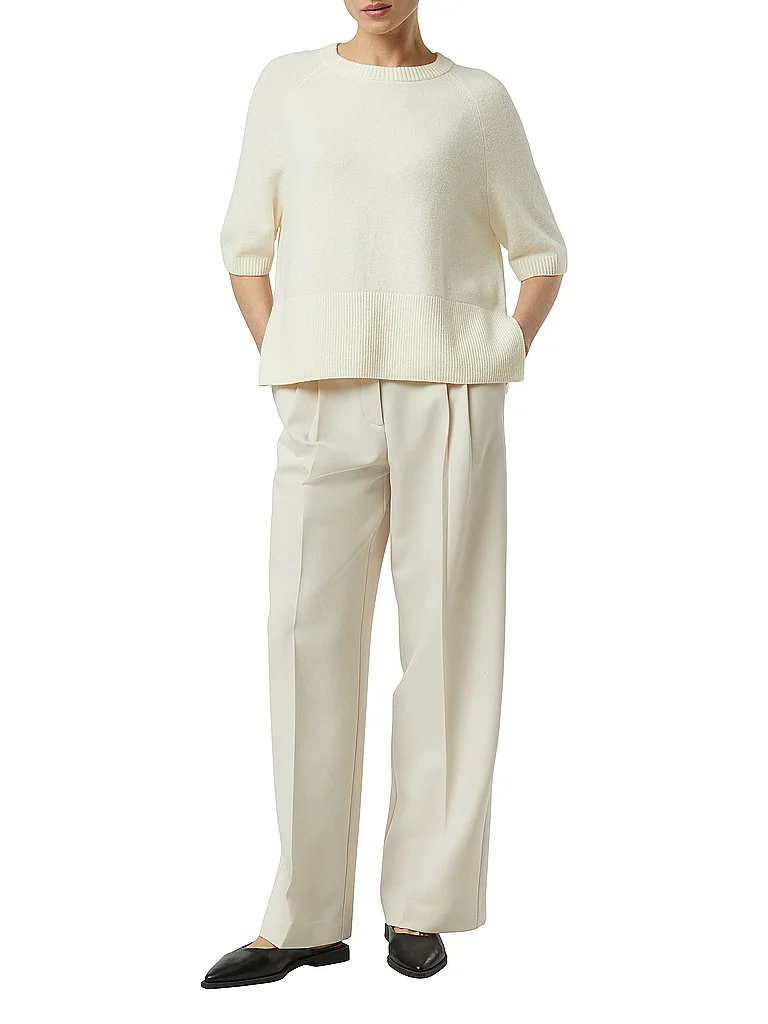 Comma Women's Short Sleeve Knit Pullover White L 7