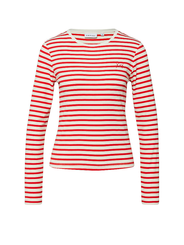 COMMA Langarmshirt rot 32 damen