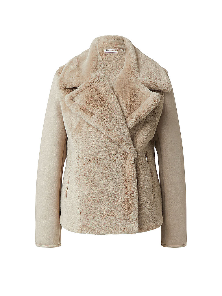 COMMA Jacke in Felloptik camel | 40