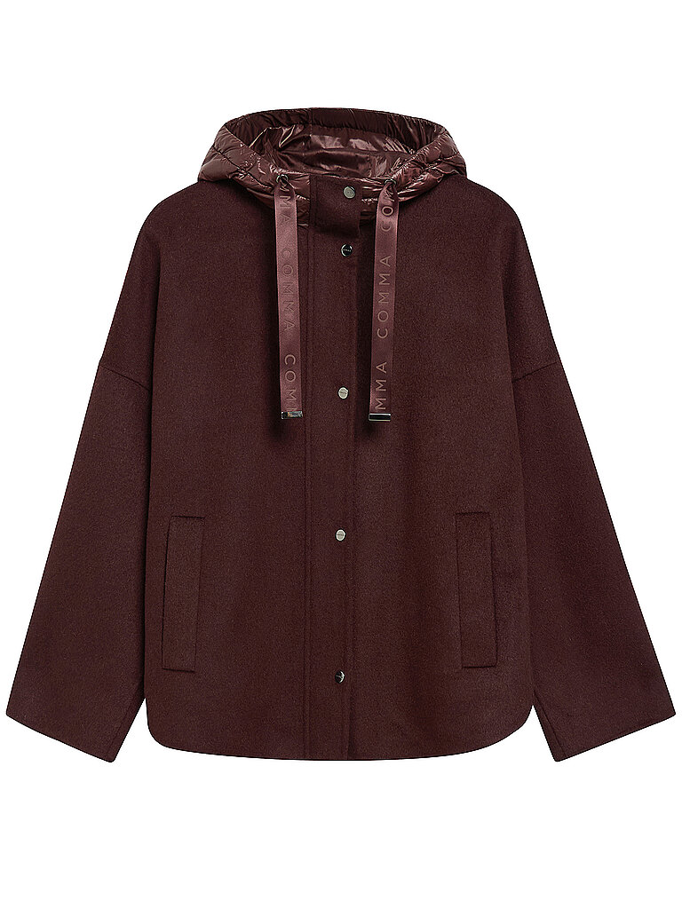 COMMA Cape - Poncho dunkelrot | M