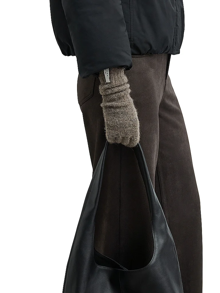 Lange Handschuhe aus Woll-Alpakamix