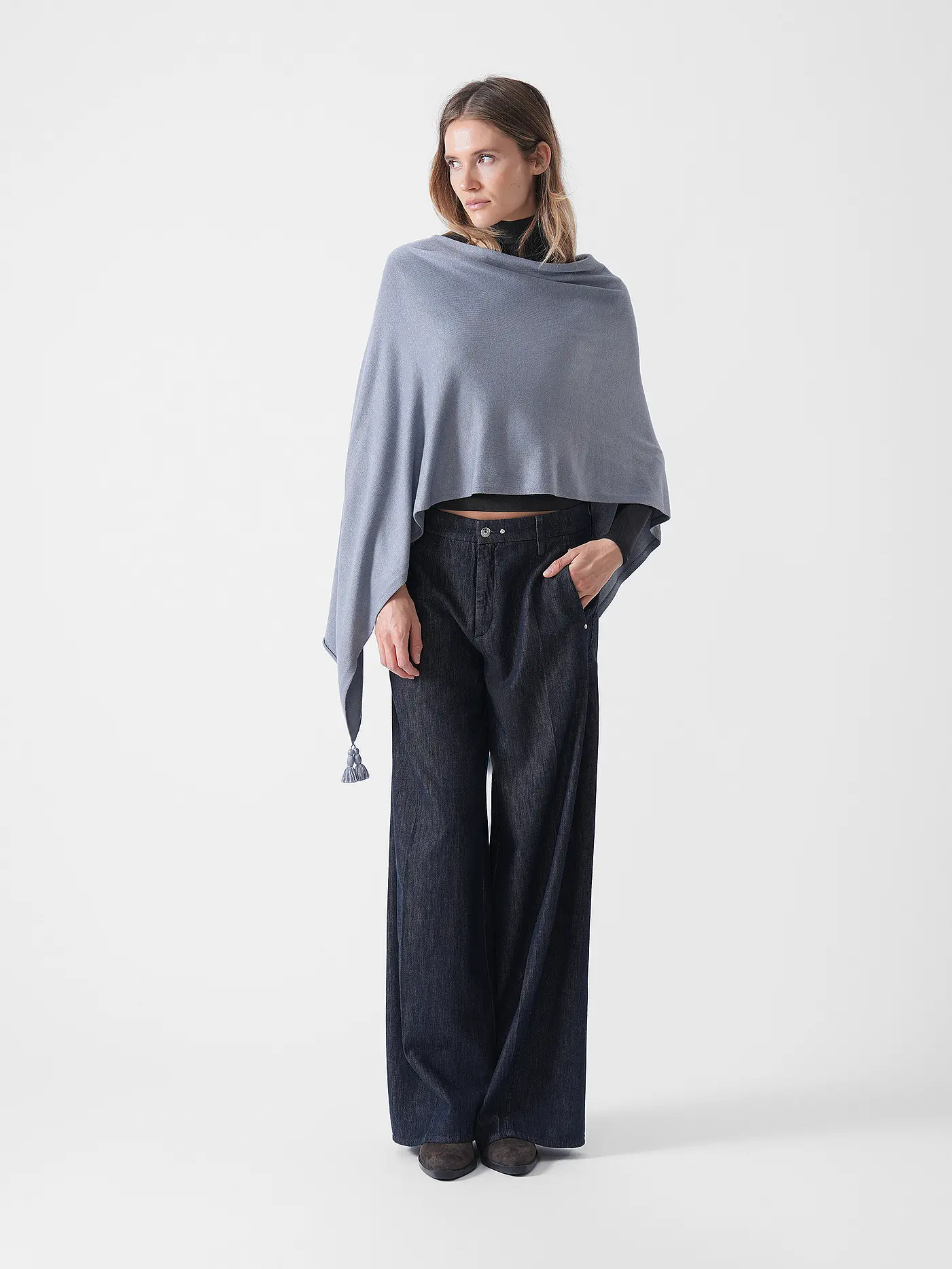 COMMA | Cape - Poncho  | grau