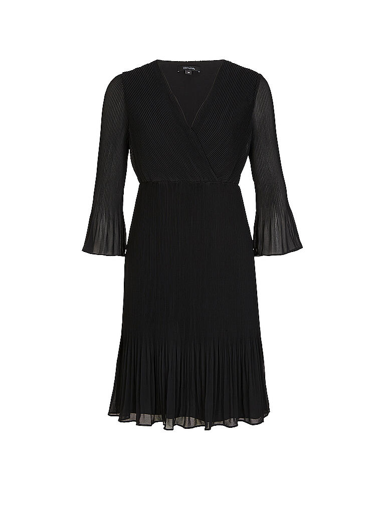 COMMA | Chiffonkleid | schwarz