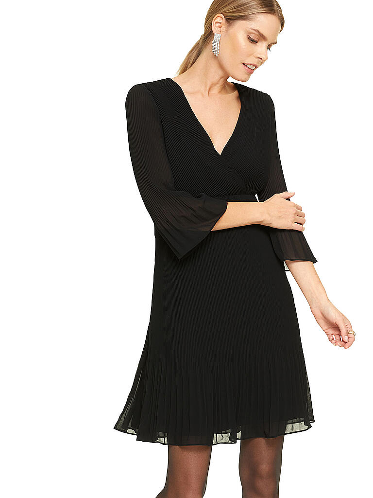COMMA | Chiffonkleid | schwarz