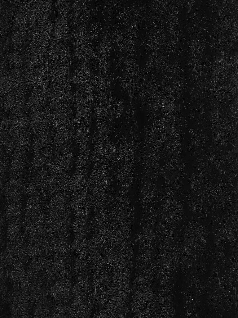 COMMA | Gilet in Felloptik  | schwarz