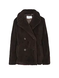 COMMA | Jacke in Felloptik  | Braun
