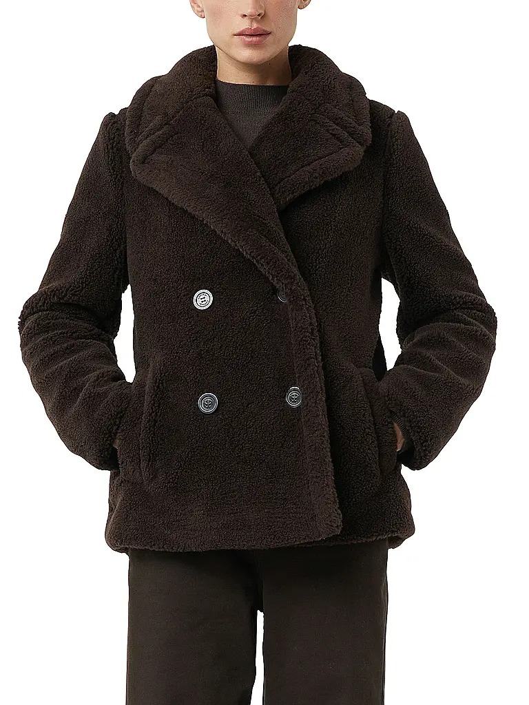 COMMA | Jacke in Felloptik  | braun