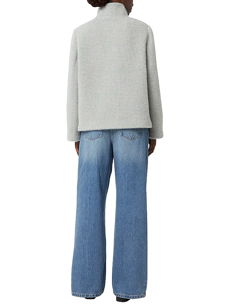 COMMA | Jacke in Felloptik | Hellgrau