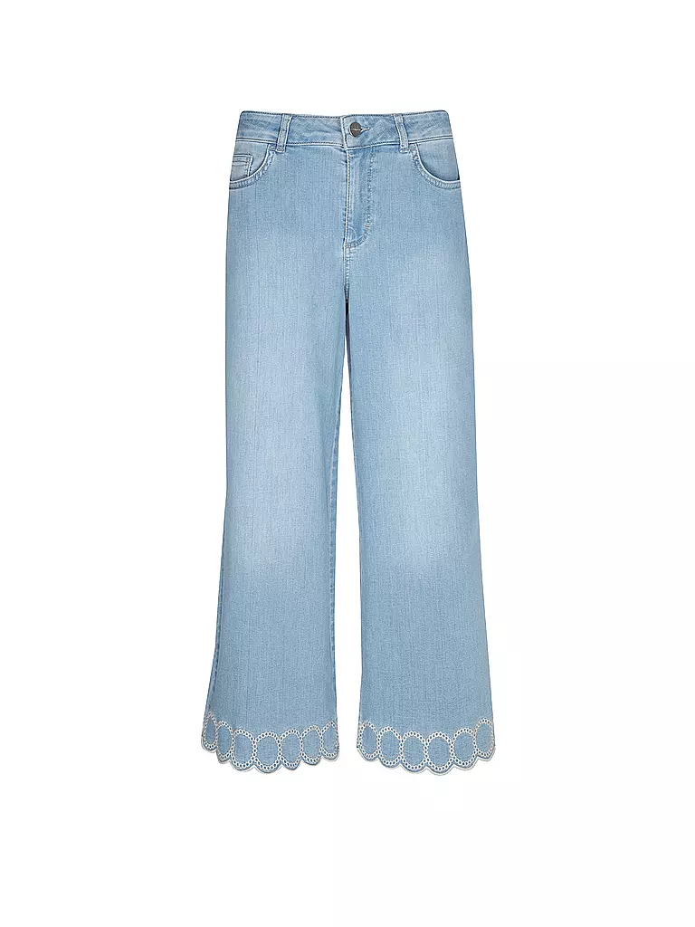 COMMA | Jeans Wide Leg 7/8 | blau
