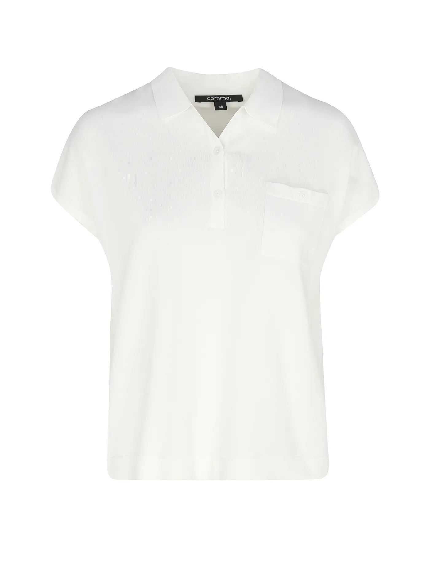 COMMA | Poloshirt | weiss