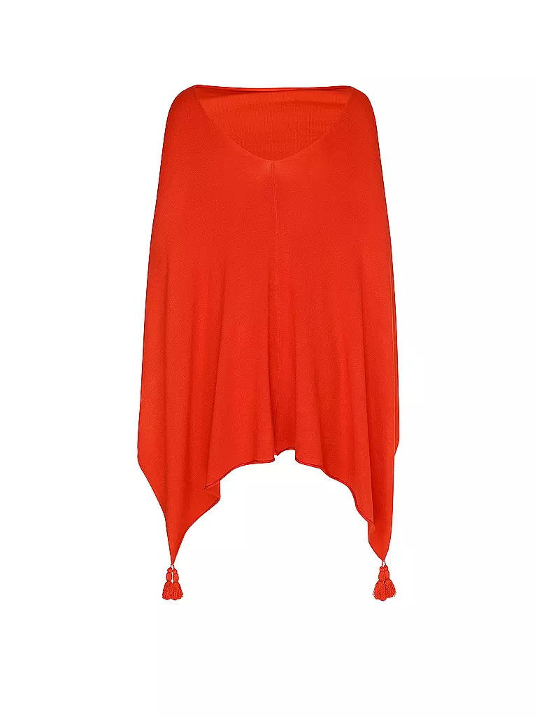 comma Poncho mit Quasten (rot) online kaufen