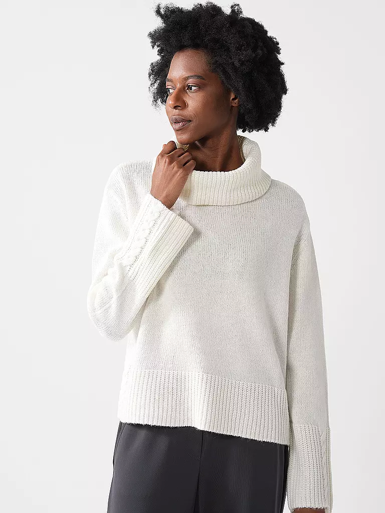 COMMA | Rollkragenpullover | weiss