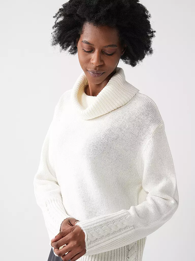 COMMA | Rollkragenpullover | weiss