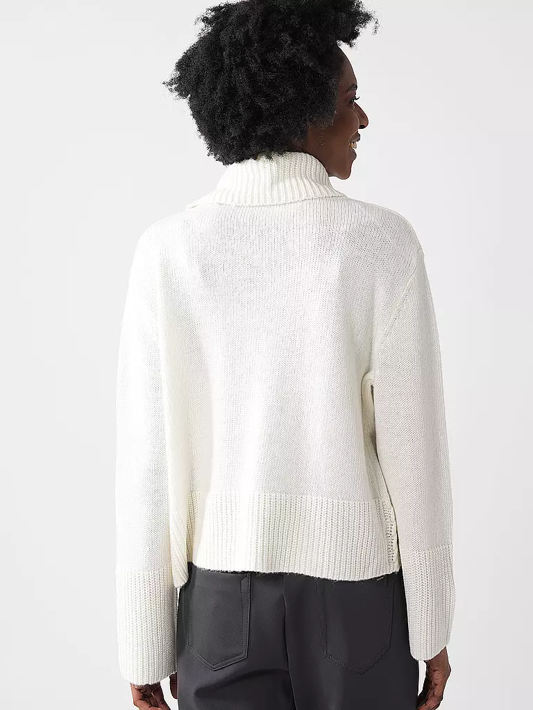 COMMA | Rollkragenpullover | weiss