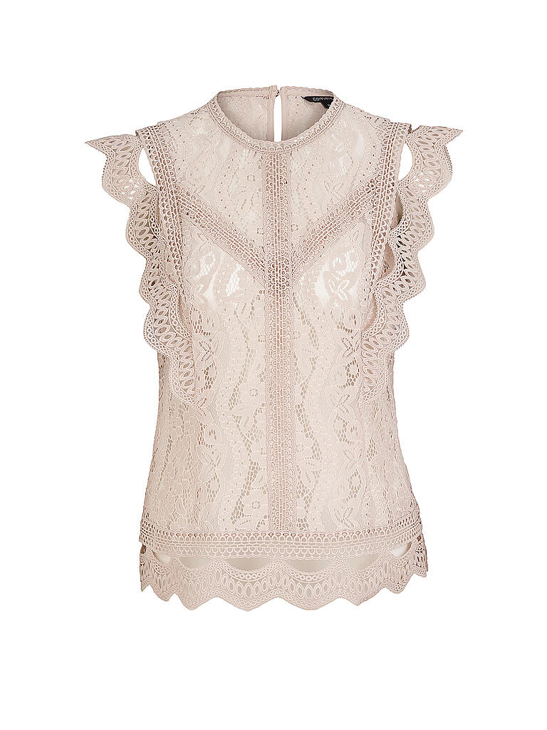 COMMA | Spitzenbluse | beige
