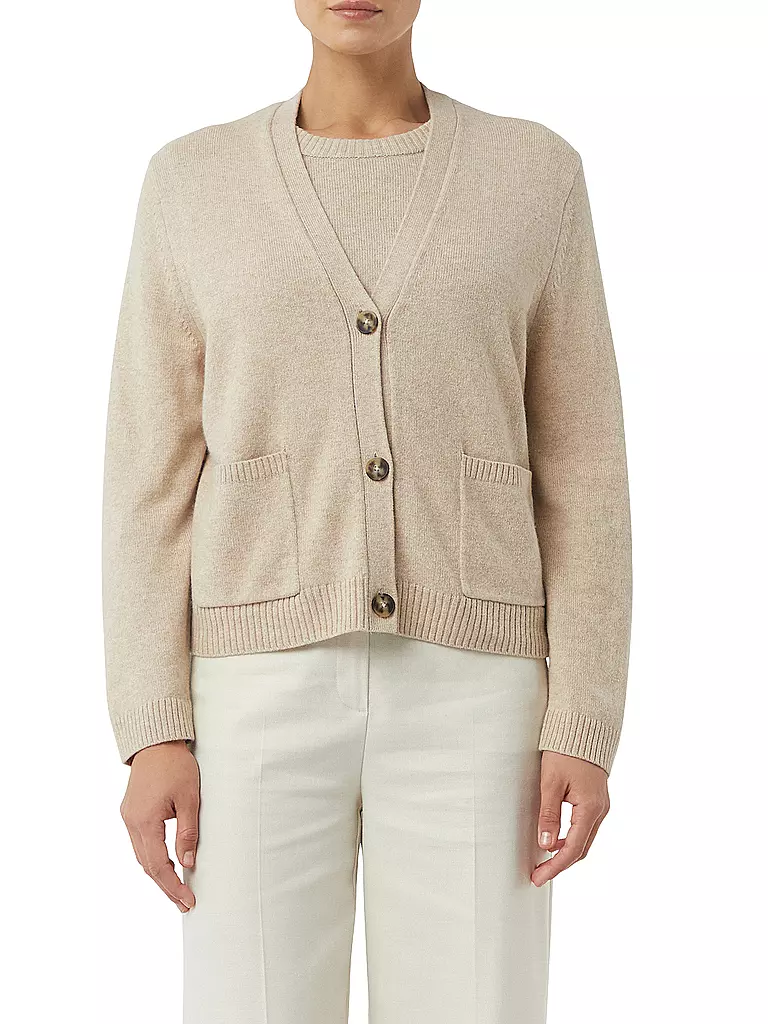 COMMA | Stickjacke | beige