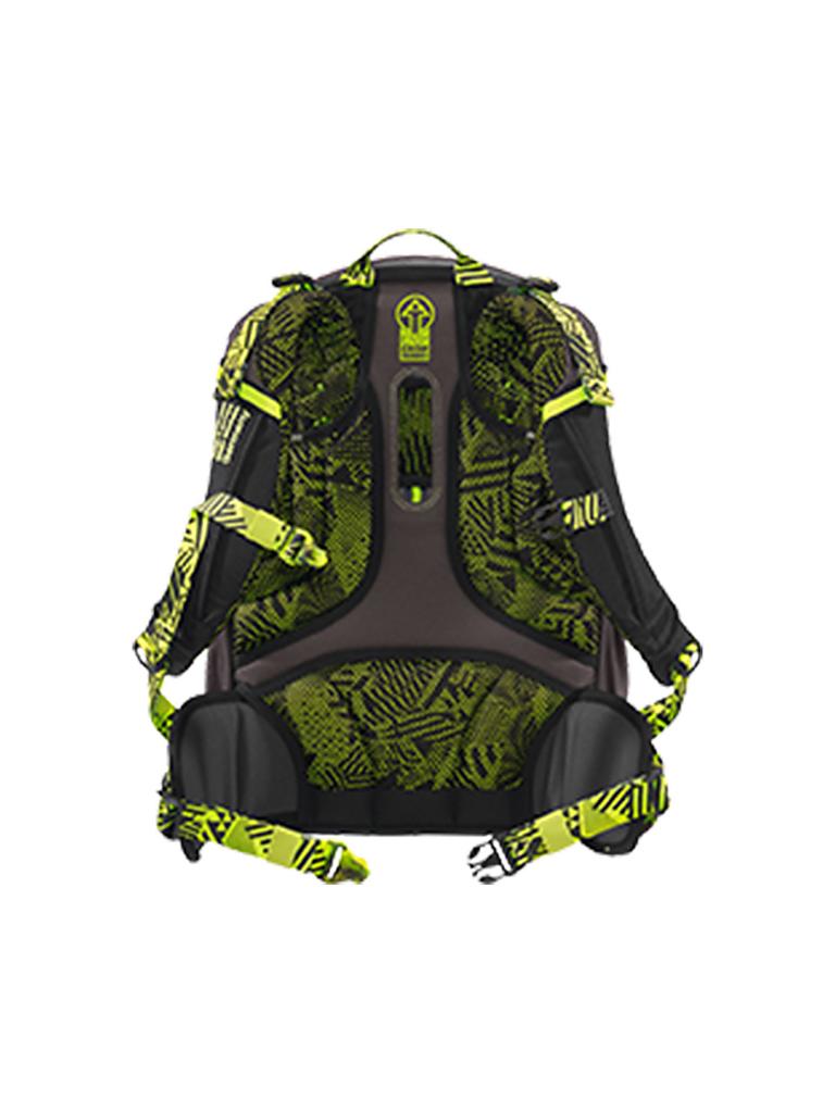 COOCAZOO | Rucksack "ScaleRale" inkl. Hüftgurt mit Power Pack TecCheck Neon Yellow | schwarz