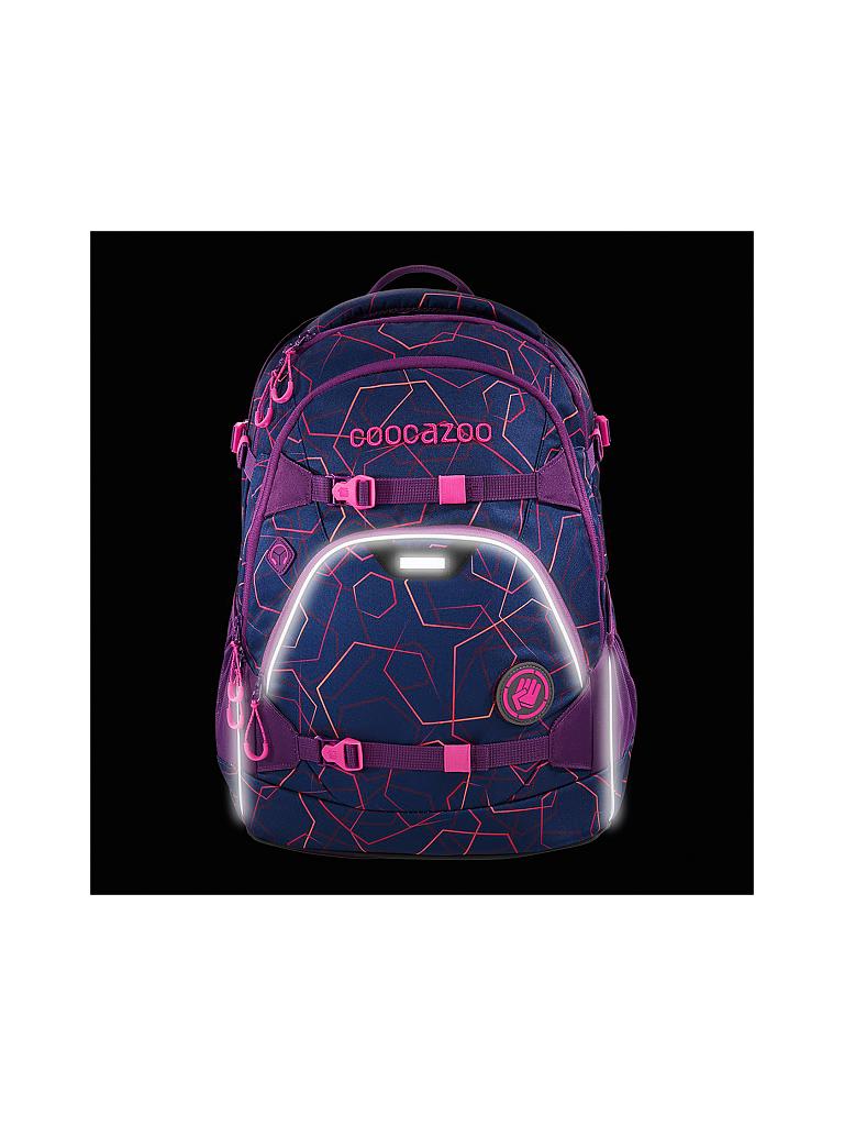 COOCAZOO | Schul-Rucksack "ScaleRale - Laserbeam Plum" | rot