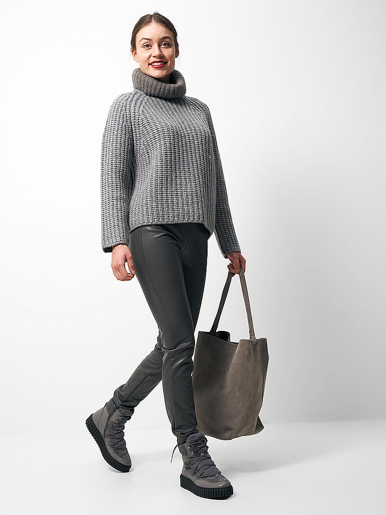 COPENHAGEN | Ledertasche  - Hobo-Bag BAG 014 | grau