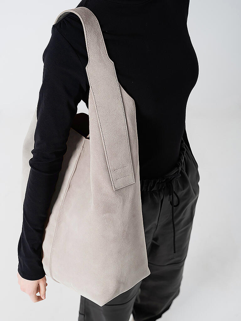 COPENHAGEN | Ledertasche - Hobo Bag CPH Bag 1  | hellgrau