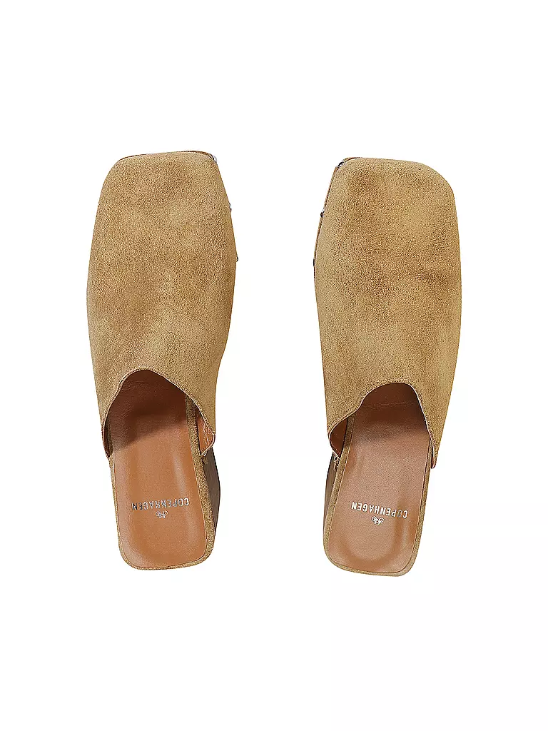 COPENHAGEN | Pantoletten - Clogs SUEDE | hellbraun