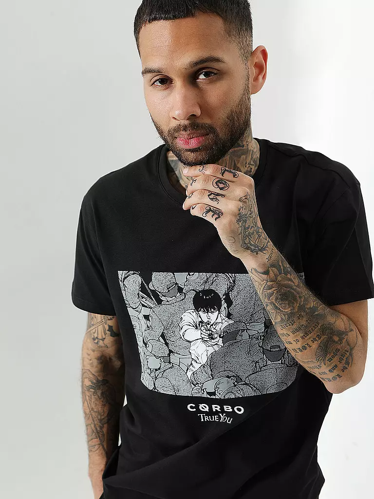 CORBO | T Shirt Corbo X True you Rebel | schwarz