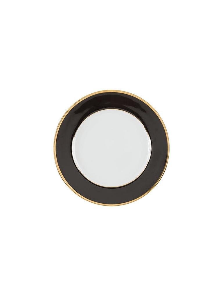 COTE TABLE | Dessertteller "Ginger" 20cm (Schwarz/Goldrand) | schwarz
