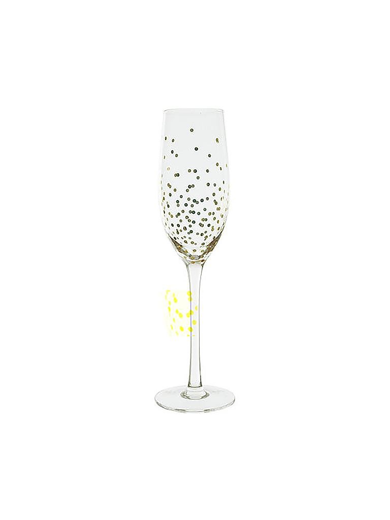 COTE TABLE | Sektglas "Scintille" 220ml (Goldpunkte) | transparent