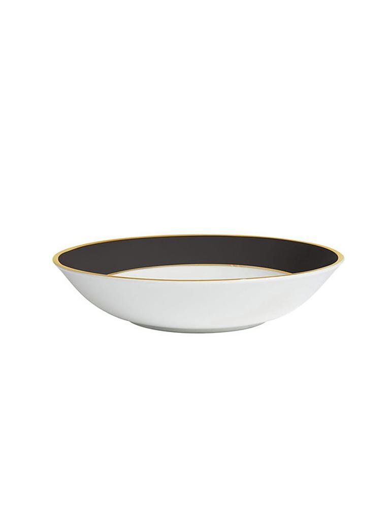 COTE TABLE | Suppenteller "Ginger" 23cm (Schwarz/Goldrand) | schwarz