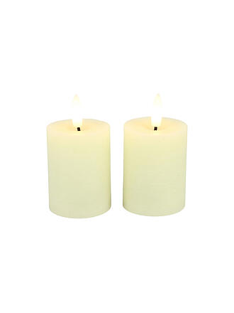 COUNTRYFIELD | Led Kerzen 2er Set LYON 5x9cm Creme