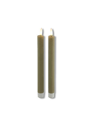 COUNTRYFIELD | LED Kerze 2er Set Rustikal 24x2,2cm Beige