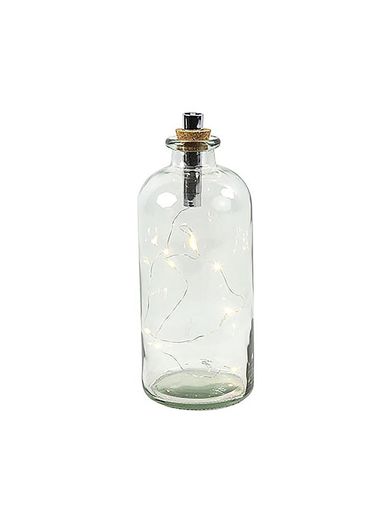 COUNTRYFIELD | Lampe Flasche LED Oleg 28,5cm | transparent