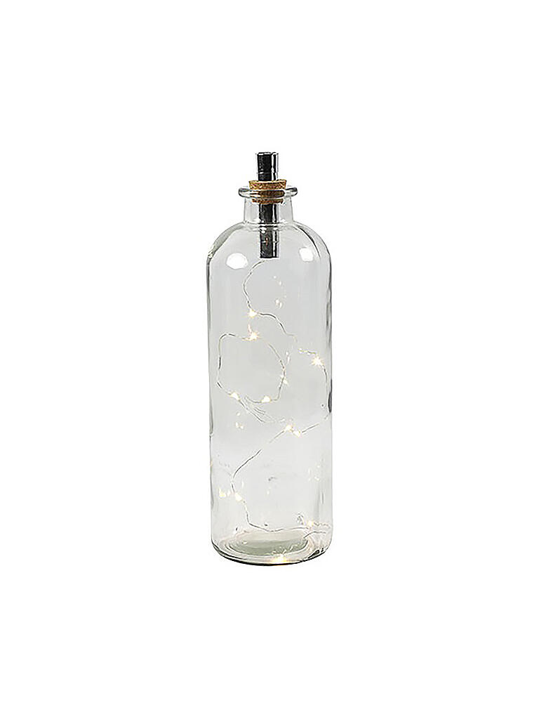 COUNTRYFIELD | Lampe Flasche LED Oleg 35,5cm | transparent