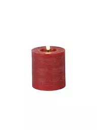 COUNTRYFIELD | Stumpenkerze Rustikal LED Lyon S Rot | dunkelrot