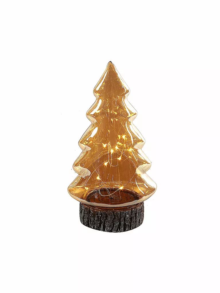 COUNTRYFIELD | Weihnachtsbeleuchtung Baum Hannes LED S 15,5cm Timer Gold | gold