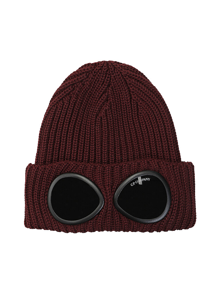 CP COMPANY Mütze - Haube GOOGLES dunkelrot