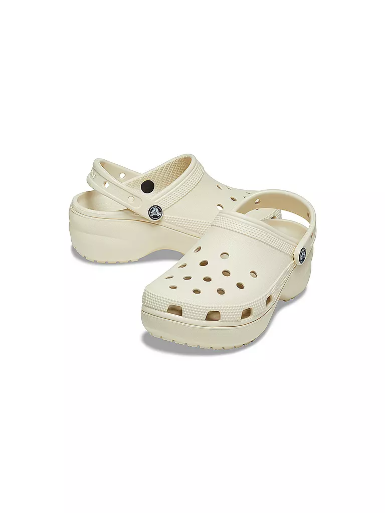 CROCS | Pantoletten CLASSIC PLATFORM CLOG | creme